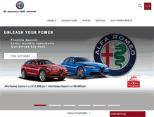 Tablet Screenshot of alfaromeo.co.za